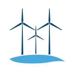 Wind Turbines icon vector simple desain white background © 3rus
