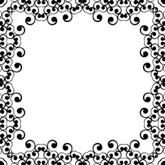 Frame ornament vintage floral design