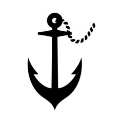 Anchor rope icon design template vector isolated illustration