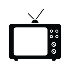 Classic Television Icon Image. Vector illustration eps10
