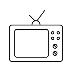 Classic Television Icon Image. Vector illustration eps10