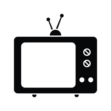 Classic Television Icon Image. Vector illustration eps10