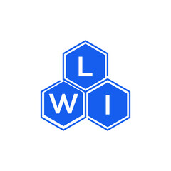 LWI letter logo design on White background. LWI creative initials letter logo concept. LWI letter design. 