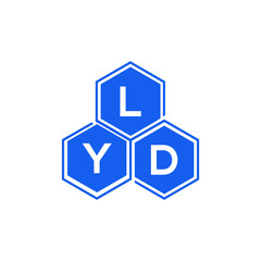 LYD letter logo design on White background. LYD creative initials letter logo concept. LYD letter design. 