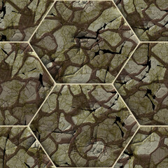 Seamless hexagon - 3d texture