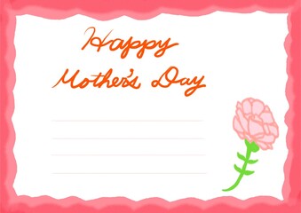 母の日のイラスト(横向き)