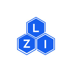 LZI letter logo design on White background. LZI creative initials letter logo concept. LZI letter design. 