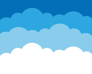 雲のグラデーション背景（水色）