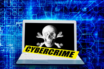 cybercrime and deadly cyber attack concept