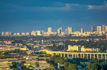 Obraz premium Aerial view of Miami outskirts, Florida.