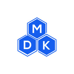 MDK letter logo design on white background. MDK  creative initials letter logo concept. MDK letter design.
