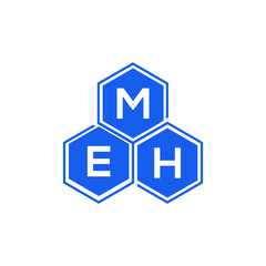 MEH letter logo design on white background. MEH  creative initials letter logo concept. MEH letter design.
