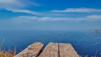 Platform with ocean view , Amalfi Coast.