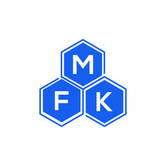 MFK letter logo design on white background. MFK  creative initials letter logo concept. MFK letter design.
