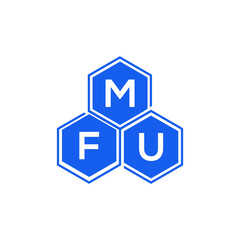 Fototapeta premium MFU letter logo design on white background. MFU creative initials letter logo concept. MFU letter design. 