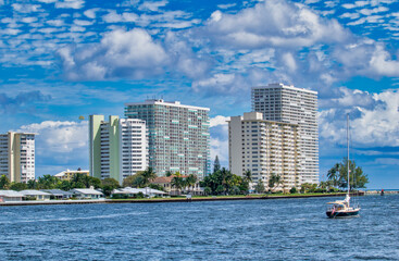 Fototapeta premium Sailing boat in Fort Lauderdale, Florida.