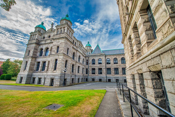 Fototapeta na wymiar British Columbia Parliament Buildings on a sunny day, Victoria - Vancouver Island