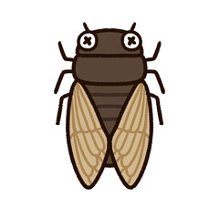 かわいいアブラゼミ　弱る　嫌がる