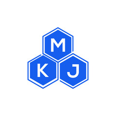 MKJ letter logo design on White background. MKJ creative initials letter logo concept. MKJ letter design. 