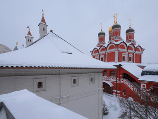 St. George's Church in the center of winter Moscow
