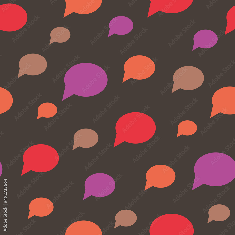 Poster abstract speech bubbles. vector colorful cloud frame, thinking balloons, shouting box and speech exp