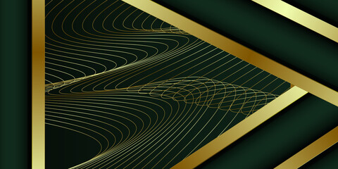 Luxury gold and green background