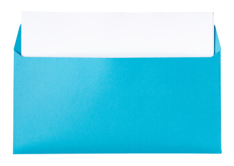 blue envelope isolated on white background
