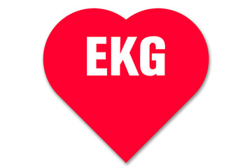 Ein großes rotes Herz mit EKG