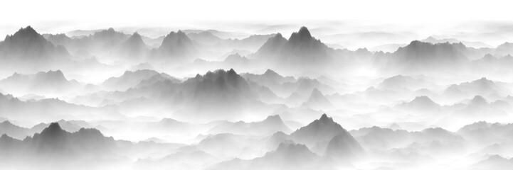 misty mountain landscape