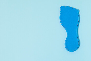 Pedicure kit. Pedicure grater in the form of the foot of the right foot