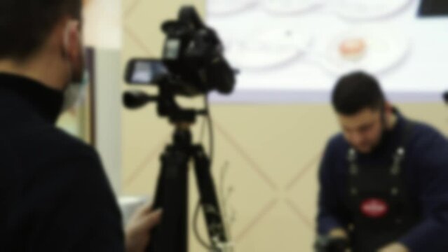 Video recording of a cooking class.