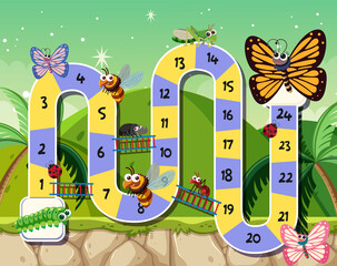 Naklejka premium Insect board game for children