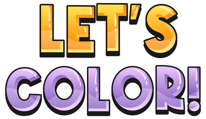 Lets color text banner on white background