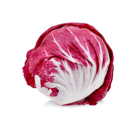 Fototapeta premium Radicchio red salad isolated on white background