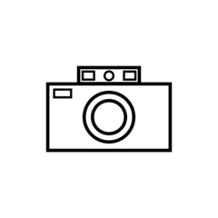 Graphic flat camera icon for your design and website