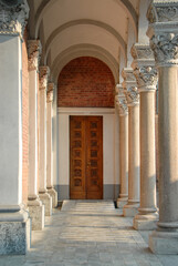 Fototapeta premium View of the cloister, Italy