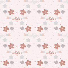 Seamless pattern happy mothers day.