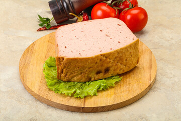Homemade baked traditional meat loaf