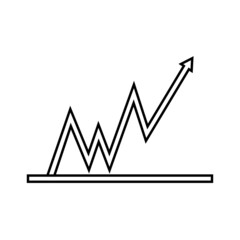Graphic flat chart icon for your design and website
