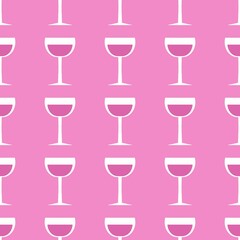 Seamless pattern with glass with wine for fabrics and textiles and linens and gifts and cards and kitchen
