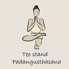 Yoga, sports, gymnastics. Human body health. Healthy lifestyle. Asanas for Vishuddha Chakra. Cobra pose, plank, camel pose, boat pose. Isolated vector objects. 