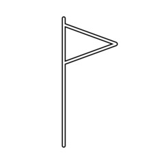 Obraz premium Flag icon in line style