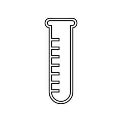 Test tube icon in line style