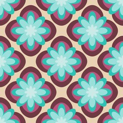 Simple floral seamless pattern with flowers for fabrics and cards and linens and kids and wrapping paper