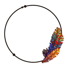 Obraz premium illustration vector graphic of boho wreath 