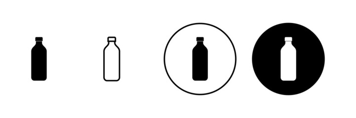 Bottle icons set. bottle sign and symbol