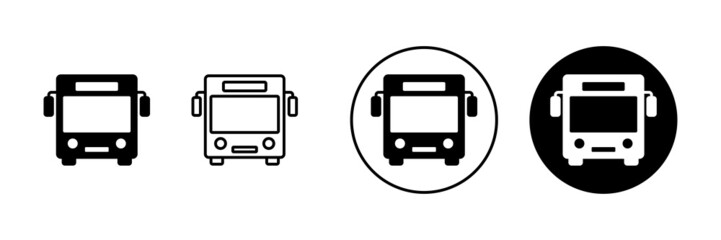 Bus icons set. bus sign and symbol