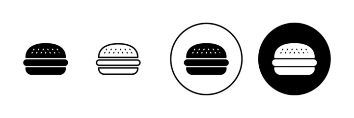 Burger icons set. burger sign and symbol. hamburger