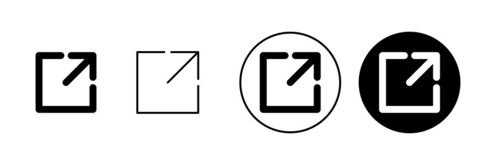 External link icons set. link sign and symbol. hyperlink symbol