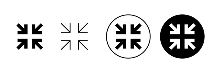 Fullscreen Icon set. Expand to full screen sign and symbol. Arrows symbol